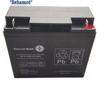 Akumulator 12V 18Ah SECURBAT, ALARMTEC CB18-12SB