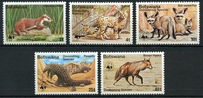 Botswana** Mi. 182-86 Zwierzęta WWF