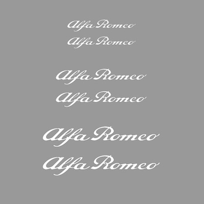 Naklejki Alfa Romeo zaciski Naklejka zestaw-Biały