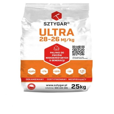 Węgiel ekogroszek ULTRA 25kg/opakowanie