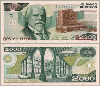 Meksyk 2000 Pesos 1987 P-86b UNC