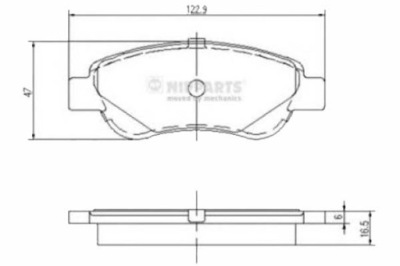 Nipparts гальмівні колодки гальмівні citroen c1 1.0 toyota ay фото №1