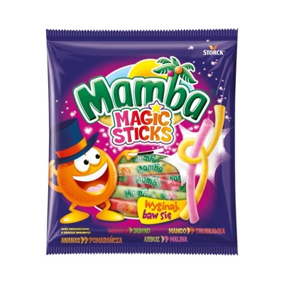 MAMBA MAGIC STICKS GUMA Rozpuszczalna Owocowa 140g