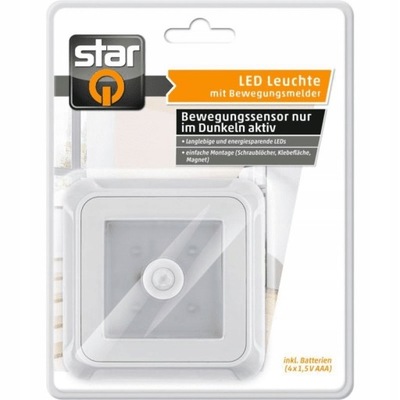 Lampa LED StarQ z czujnikiem ruchu kwadratowa