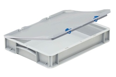 POJEMNIK NA CIASTO DO PIZZY DUŻY 40X30X7 Z POKRYWĄ NA 6 KULEK BASICLINE