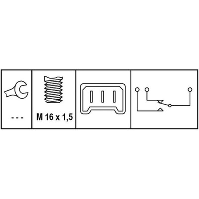 CONMUTADOR DE LUZ LUZ DE FRENADO HELLA 6DD 008 622-631  