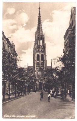 KATOWICE. Kościół Marjacki- ca. 1930 FOTOGRAFICZNA