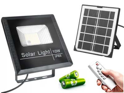 Lampa Naświetlacz Halogen Solarny LED 10W Pilot
