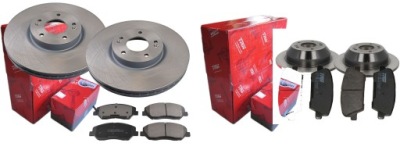 Гальмівні диски гальмівні колодки p+t trw hyundai santa fe ii фото №1