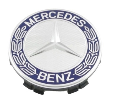Mercedes 75mm NUEVO Tapa AZUL NEGRO 4 Parche