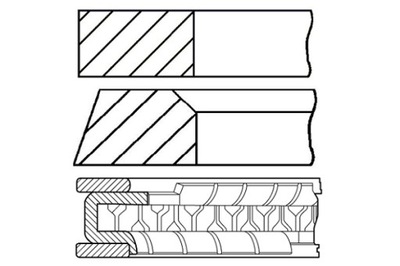 GOETZE 96 STD 1.2-1.5-2 КОМПЛЕКТ КОЛЬЦА ПОРШНЯ PORSCHE 911 3.4