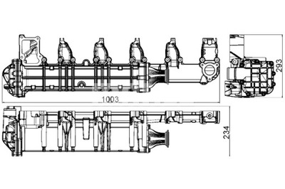 MAHLE РАДИАТОР ВЫХЛОПНЫХ ГАЗОВ 593MM X 146MM X 153MM Z RETARDEREM MERCEDES