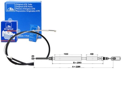 Ate трос гальма ручного citroen evasion jumpy f фото №1