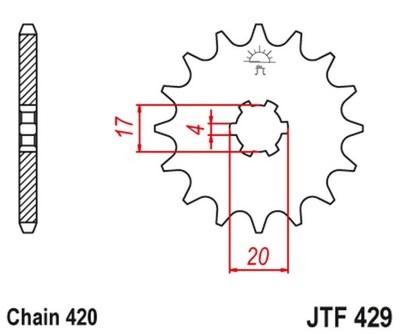 JT ENGRANAJE PARTE DELANTERA 249 12 SUZUKI RM 50 '81  