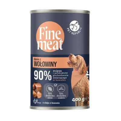 PetRepublic FINE MEAT Danie z wołowiny dla psa 400 g