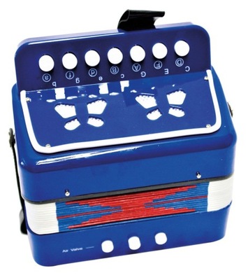 BINO INSTRUMENT MUZYCZNY AKORDEON MINI HARMONIJKA MAŁY MUZYK