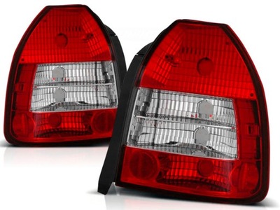 ФОНАРИ ЗАДНЕЕ HONDA CIVIC 96-01 3D CLEAR RED WHITE