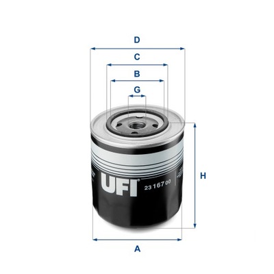 UFI 23.167.00 ФИЛЬТР МАСЛА