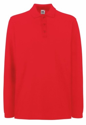 Koszulka Polo Męskie z Długim Rękawem MGZ RED XXL