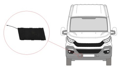 Заглушка бампера перед правая iveco daily vi 2014-2019 фото №1