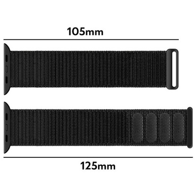 Pasek Alogy Nylon Strap z rzepem do Apple Watch 1/2/3/4/5/6/7/8/SE (38/40/4