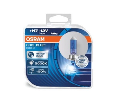 2X H7 OSRAM LAMPS 5500K COOL BLUE HYPER BOOST  