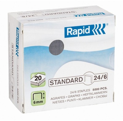 ZSZYWKI Rapid Standard 24/6 srebrne 5000 SZT