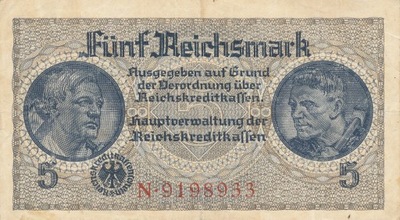 [MB4978] Niemcy 5 reichsmark 1939-1944