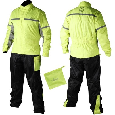 KOMBINEZONAS APSAUGANTIS NUO LIETAUS KOMPLEKTAS HUSAR RAIN FLUO/BLACK R. XL 