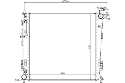 Nissens радиатор воды hyundai ix35 2.0 crdi lm. фото №1