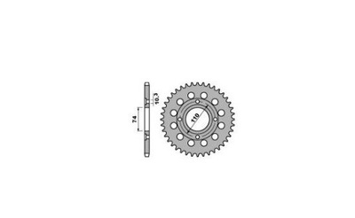 JR ENGRANAJE PARTE TRASERA DE ACERO HONDA CB 500 T '75-77  