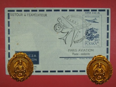 1959 Warszawa>Paris Lot Inaugura.Lux R940
