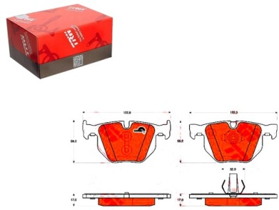 Комплект тормозных колодок тормозных trw adb114202 bbp1961 фото №1