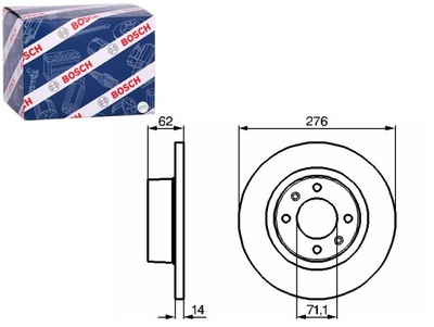 DISCOS DE FRENADO 2SZT. PARTE TRASERA CITROEN C5 C5 I C5 II 1.6D-3.0 03.01-  