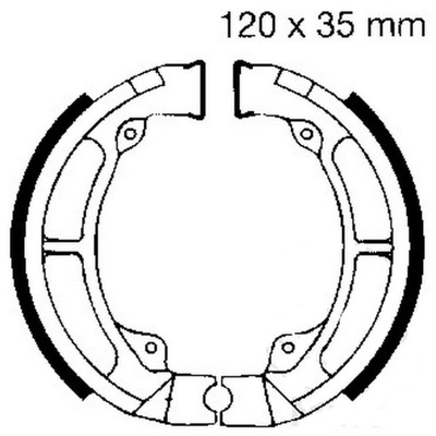 ZAPATAS DE TAMBOR DE FRENADO EBC 703 KAWASAKI KE 175 1979-82  