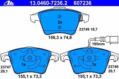 КОЛОДКИ HAM. ПЕРЕД VW TRANSPORTER 03-, MULTIVAN 03-