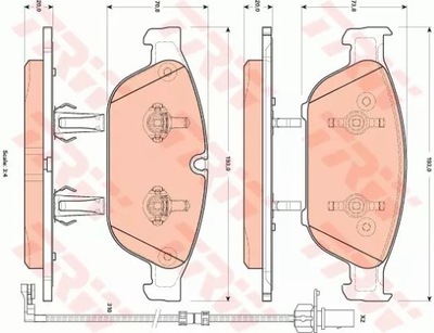 TRWGDB1897 КОЛОДКИ HAM. AUDI A6 11-