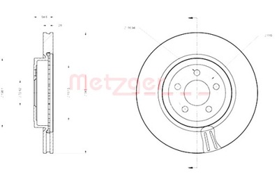 METZGER DISCS BRAKE 2SZT.  