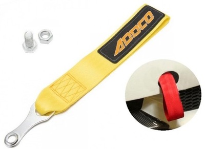 ADDCO PAS GANCHO DE REMOLQUE HOL TOW HOOK STRAP AMARRILLO  