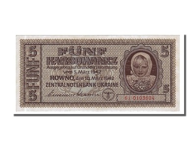 Banknot, Ukraina, 5 Karbowanez, 1942, 1942-03-10,