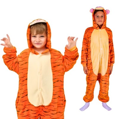 Piżama Onesie Kigurumi Kostium Przebranie Tygrysek 135-145cm