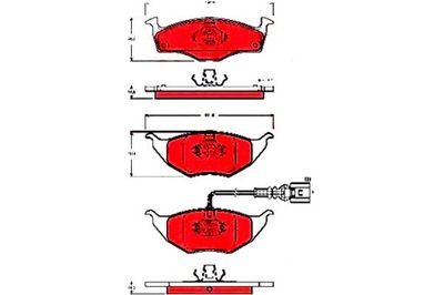 Trw gdb1474 набор тормозных колодок тормозных, тормоза дисковые фото №1