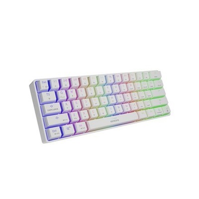 Genesis THOR 660 RGB Gaming keyboard, RGB LED light, US, White, Wireless/Wi