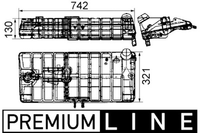 MAHLE DEPÓSITO DE EXPANSIÓN DE LÍQUIDO CHLODNICZEGO MAN E2000 F90 F90  