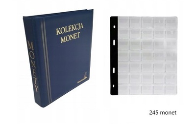 ALBUM KLASER NA MONETY NA 245 MONET NUMIZMATYK OKAZJA