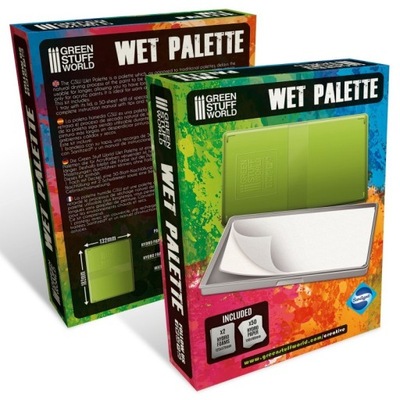 Green Stuff Wet Palette mokra paleta - kpl