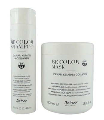 BE COLOR ZESTAW MASKA 1000ml + SZAMPON 300ml