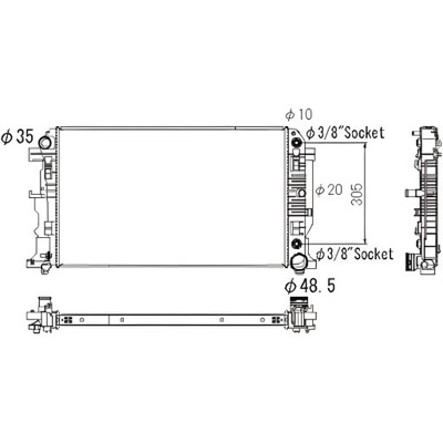 Diederichs dcm3908 радиатор, система охлаждение двигателя фото №1