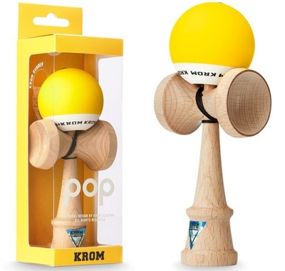 Kendama KROM POP yellow, żółta