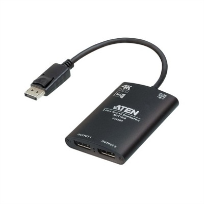 ATEN VS92DP 2-portowy rozgałęźnik True 4K DisplayPort z koncentratorem MST